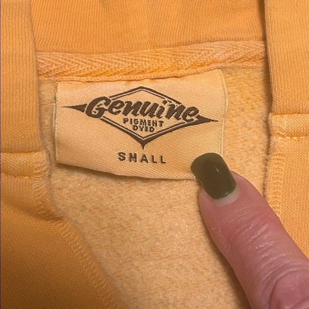 *DONATED* Genuine Merchandise Peach Hoodie with Navy Text - Picture 2 of 9